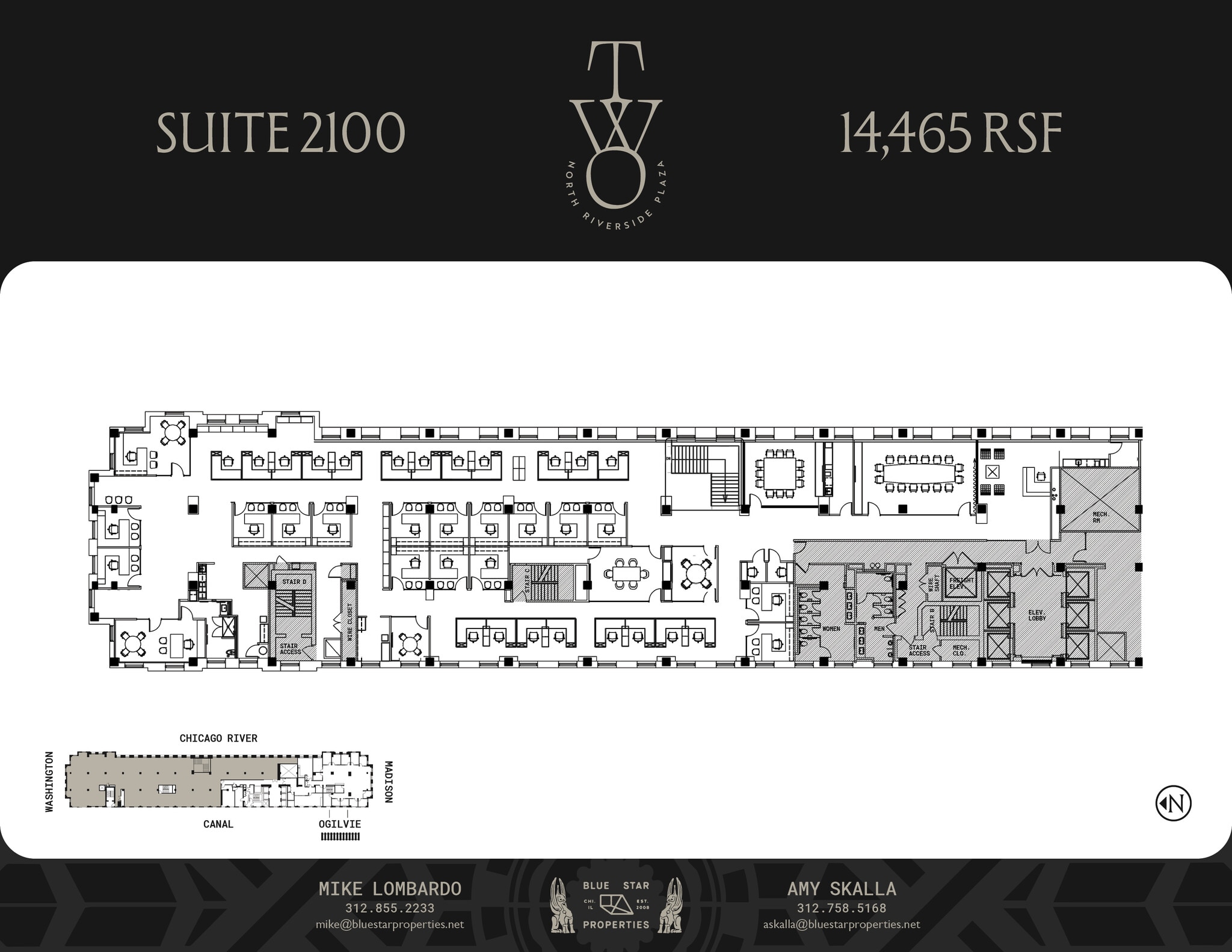 2 N Riverside Plz, Chicago, IL à louer Plan d’étage– Image 1 sur 7