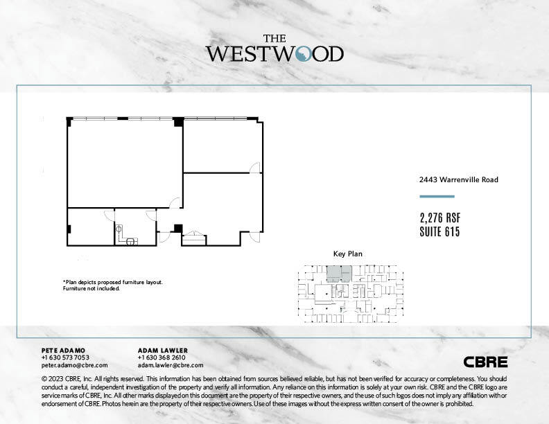 2443 Warrenville Rd, Lisle, IL à louer Plan d’étage– Image 1 sur 1