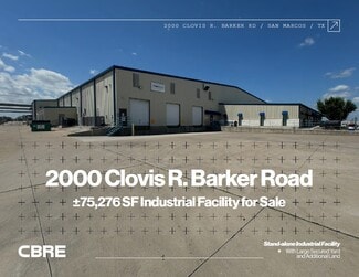 Plus de détails pour 2000 Clovis Barker Rd, San Marcos, TX - Industriel/Logistique à vendre