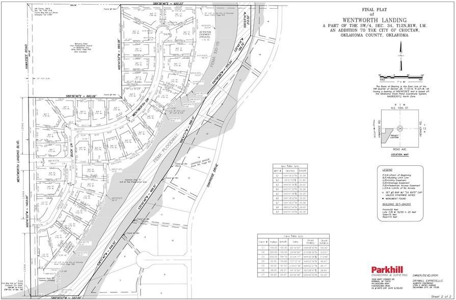 N Hiwassee Rd, Choctaw, OK à vendre - Plan cadastral – Image 2 sur 6