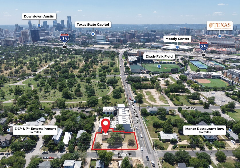 1709 E Martin Luther King Jr Blvd, Austin, TX à vendre - Aérien – Image 2 sur 11