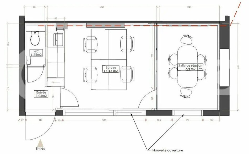 Bureau dans La Rochelle à louer - Plan d’étage – Image 1 sur 1