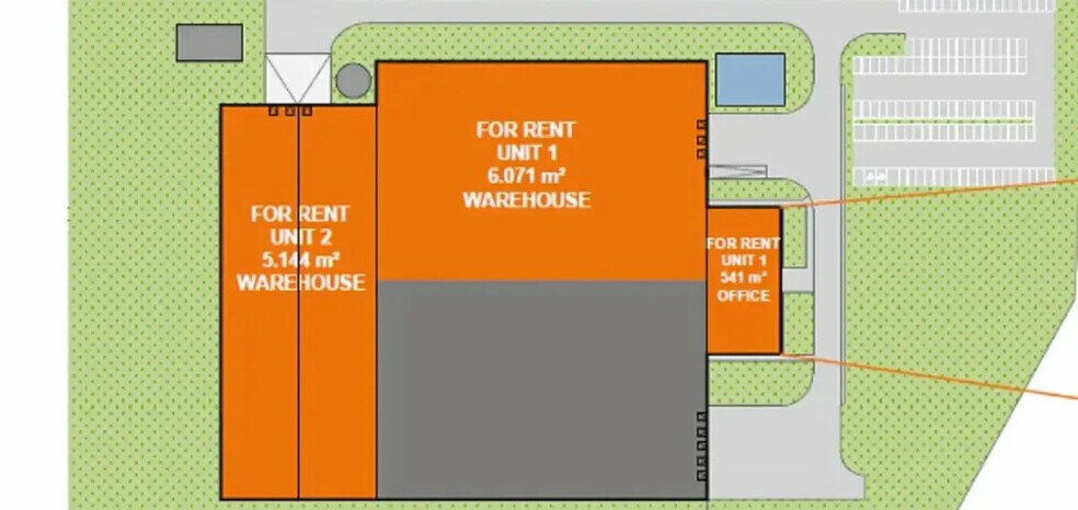 Industriel/Logistique dans Templemars à louer - Plan d’étage – Image 2 sur 2