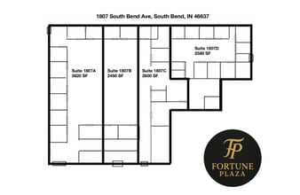 1801 South Bend Ave, South Bend, IN à louer Plan d’étage– Image 1 sur 1