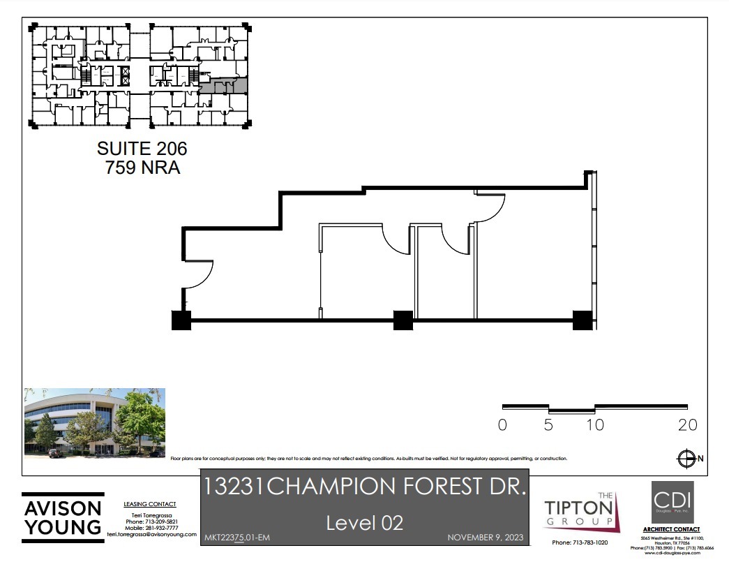 13231 Champion Forest Dr, Houston, TX à louer Plan d’étage– Image 1 sur 1
