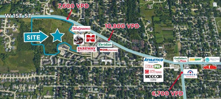 W 1st St, Cedar Falls, IA à vendre Aérien– Image 1 sur 4