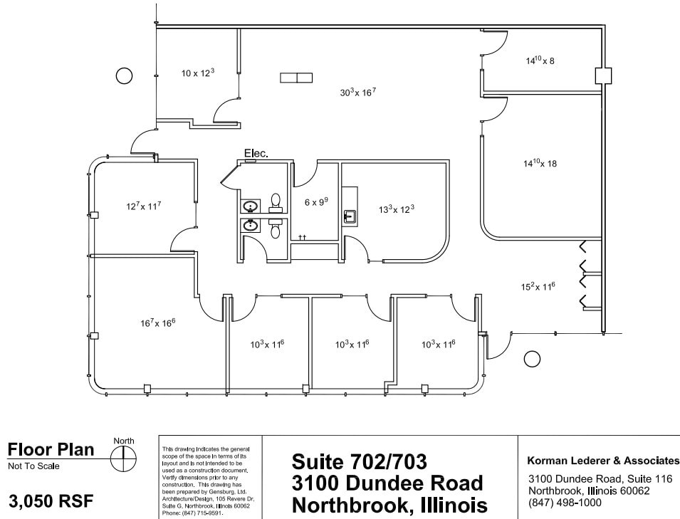 3100 Dundee Rd, Northbrook, IL à louer Plan d’étage– Image 1 sur 1