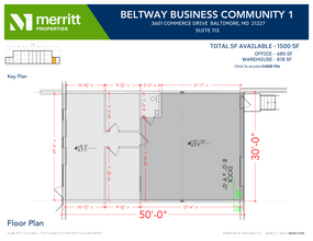 3700 Commerce Dr, Baltimore, MD à louer Plan d’étage– Image 1 sur 1