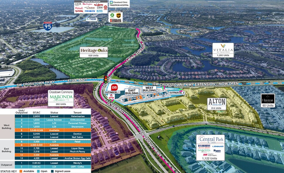 0 Crosstown Pkwy & SW Village Pkwy, Port Saint Lucie, FL à louer - Photo principale – Image 1 sur 7