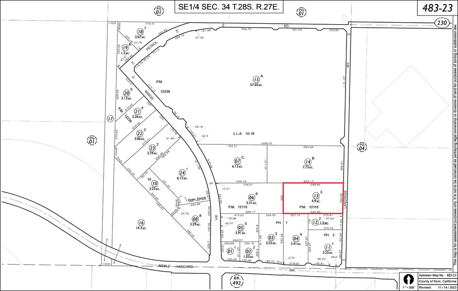 Parcel 3 Landings Way, Bakersfield, CA à vendre - Plan cadastral – Image 3 sur 4