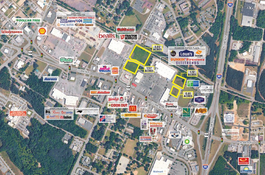 1558 Julian R Allsbrook Highway, Roanoke Rapids, NC à vendre - Aérien – Image 2 sur 3