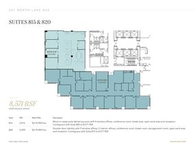 301 N Lake Ave, Pasadena, CA à louer Plan d’étage– Image 1 sur 1