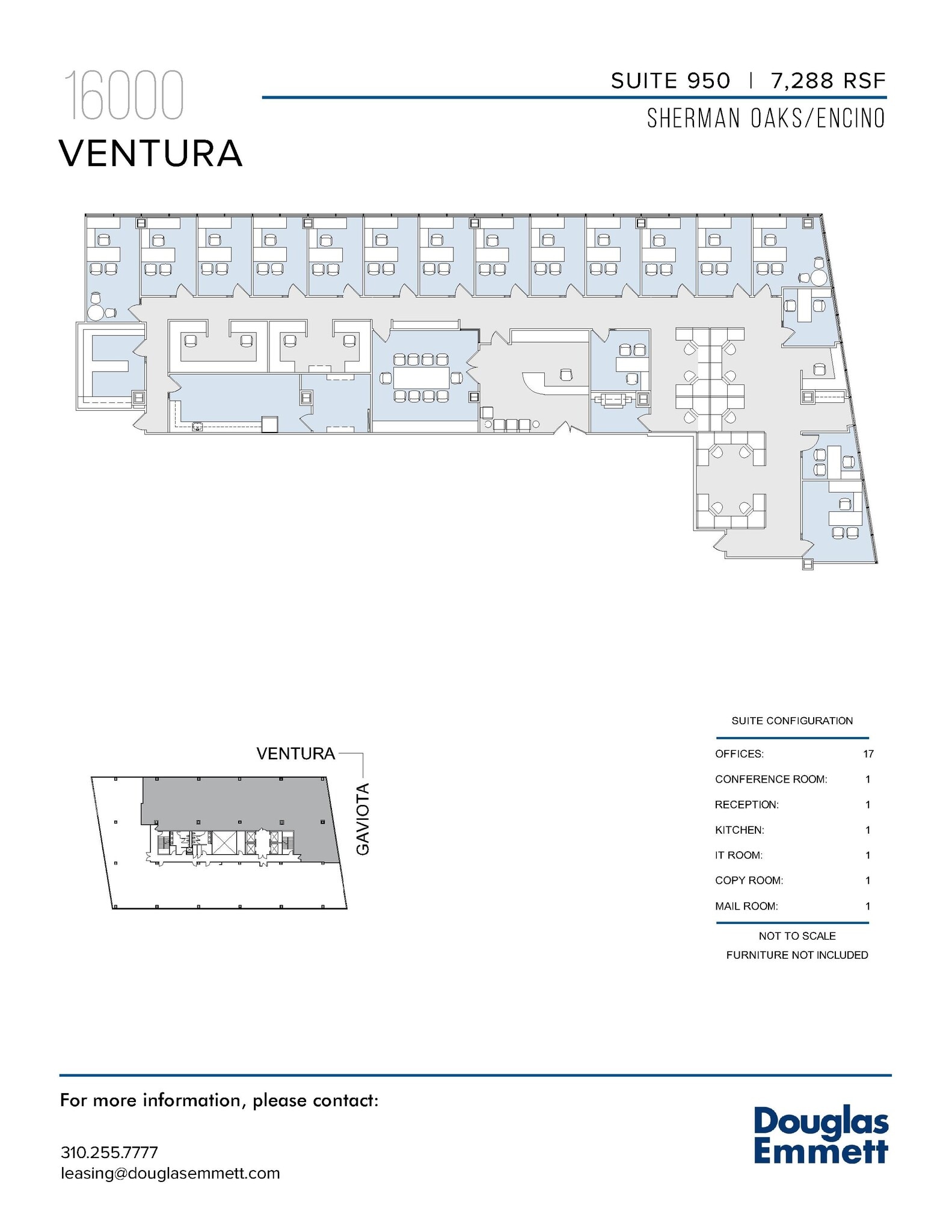 16000 Ventura Blvd, Encino, CA à louer Plan d’étage– Image 1 sur 1