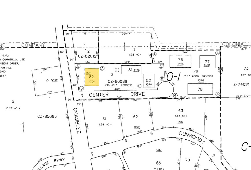 5591 Chamblee Dunwoody Rd, Dunwoody, GA à louer - Plan cadastral – Image 2 sur 7