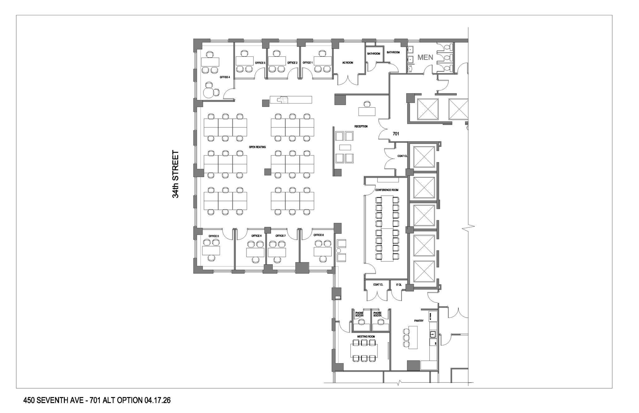 450 7th Ave, New York, NY à louer Plan d’étage– Image 1 sur 1