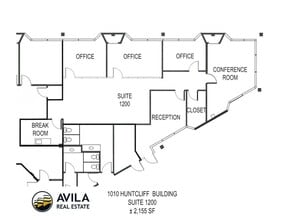 1010 Huntcliff, Atlanta, GA à louer Plan d’étage– Image 1 sur 10