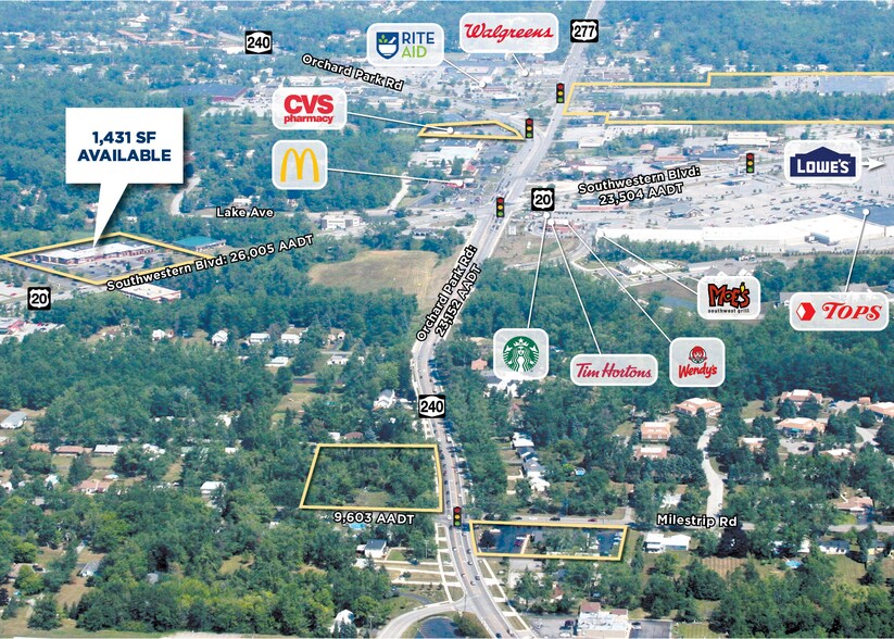 3326-3356 Southwestern Blvd, Orchard Park, NY à louer - Aérien – Image 2 sur 4