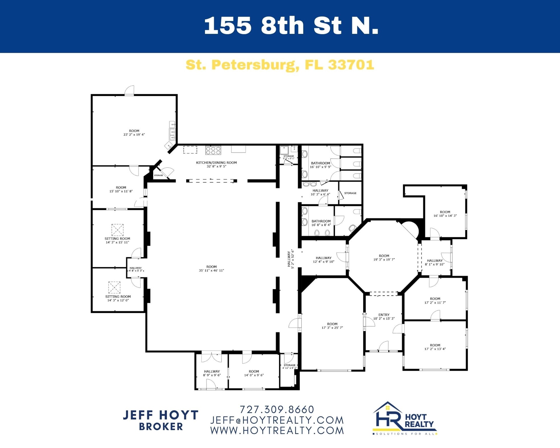 155 8th St N, Saint Petersburg, FL à louer Plan d’étage– Image 1 sur 35