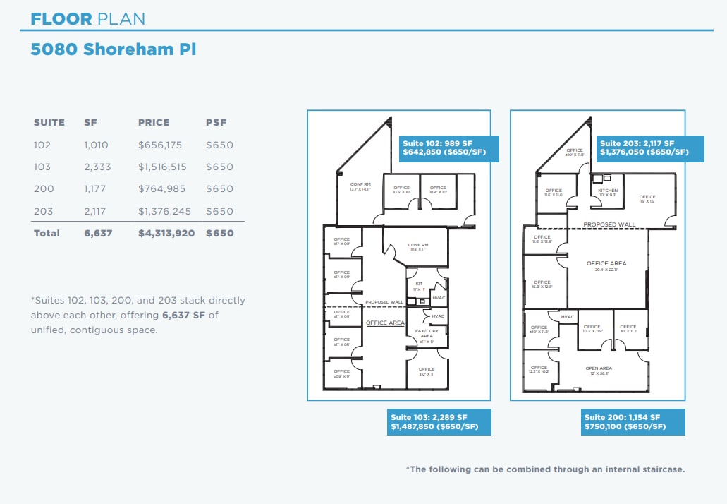 5080 Shoreham Pl, San Diego, CA 92122 - Lot A - - Plan d’étage - Image 1 of 1