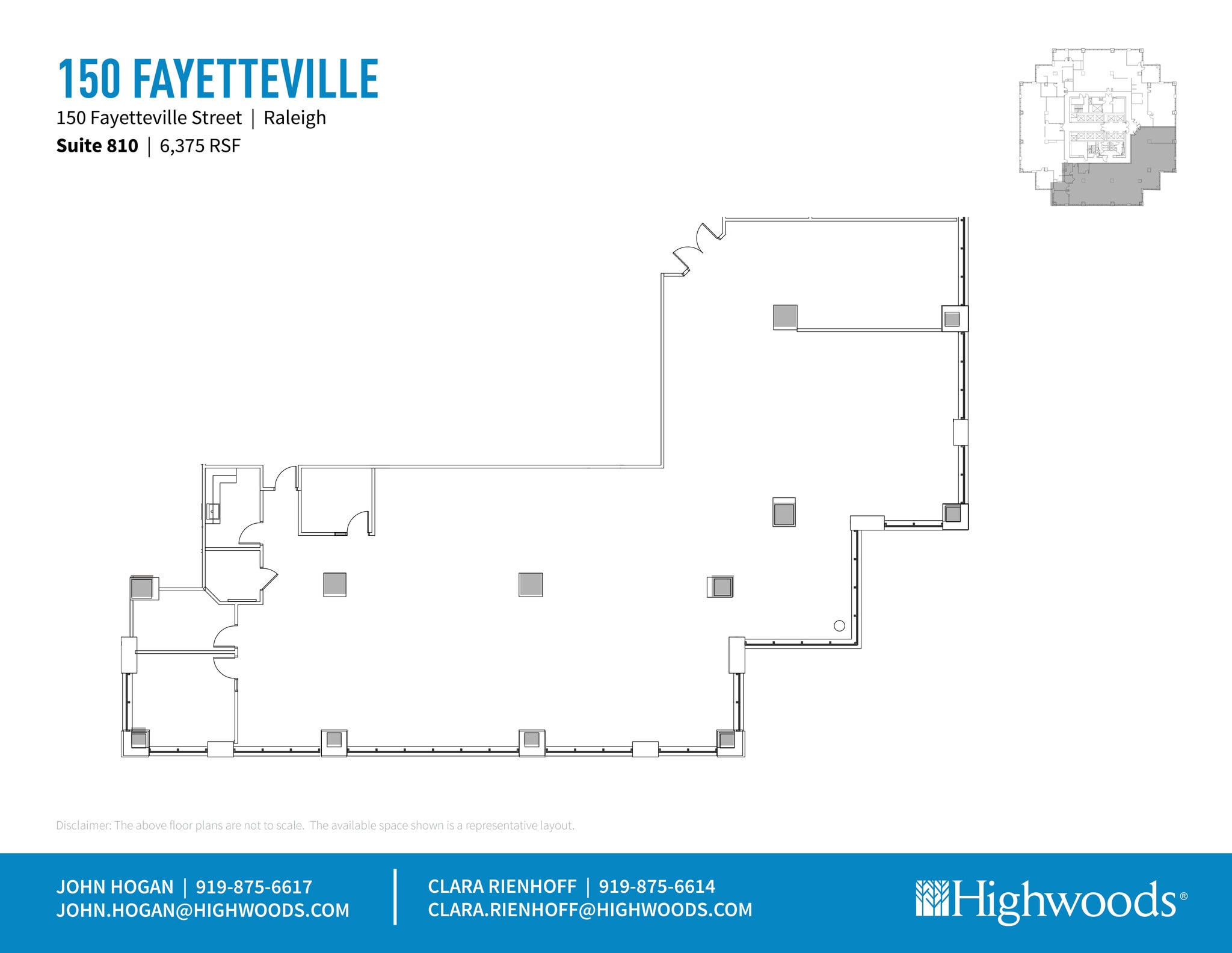 150 Fayetteville St, Raleigh, NC à louer Plan d’étage– Image 1 sur 1