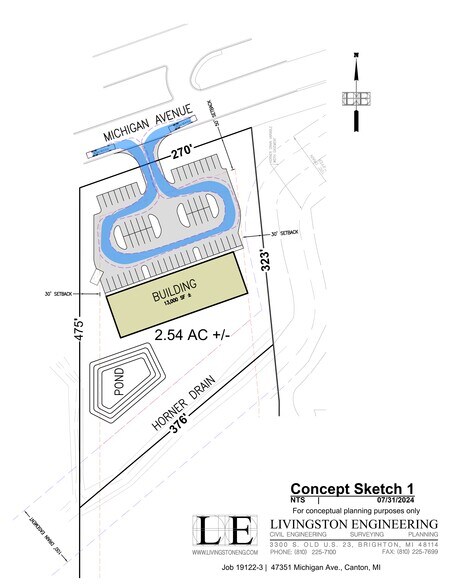 47351 Michigan Avenue, Canton, MI à louer - Plan de site – Image 2 sur 2