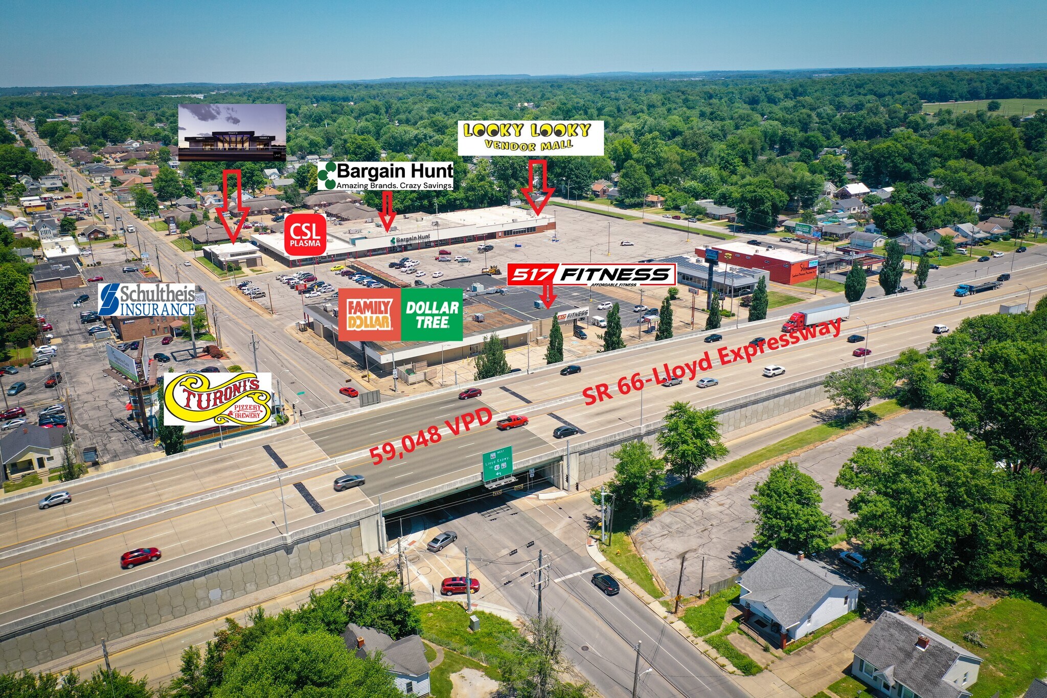 1 N Weinbach Ave, Evansville, IN à louer Plan de site– Image 1 sur 8