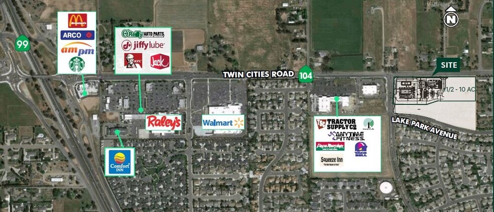 10520-10570 Twin Cities Rd, Galt, CA à vendre - Aérien – Image 1 sur 3