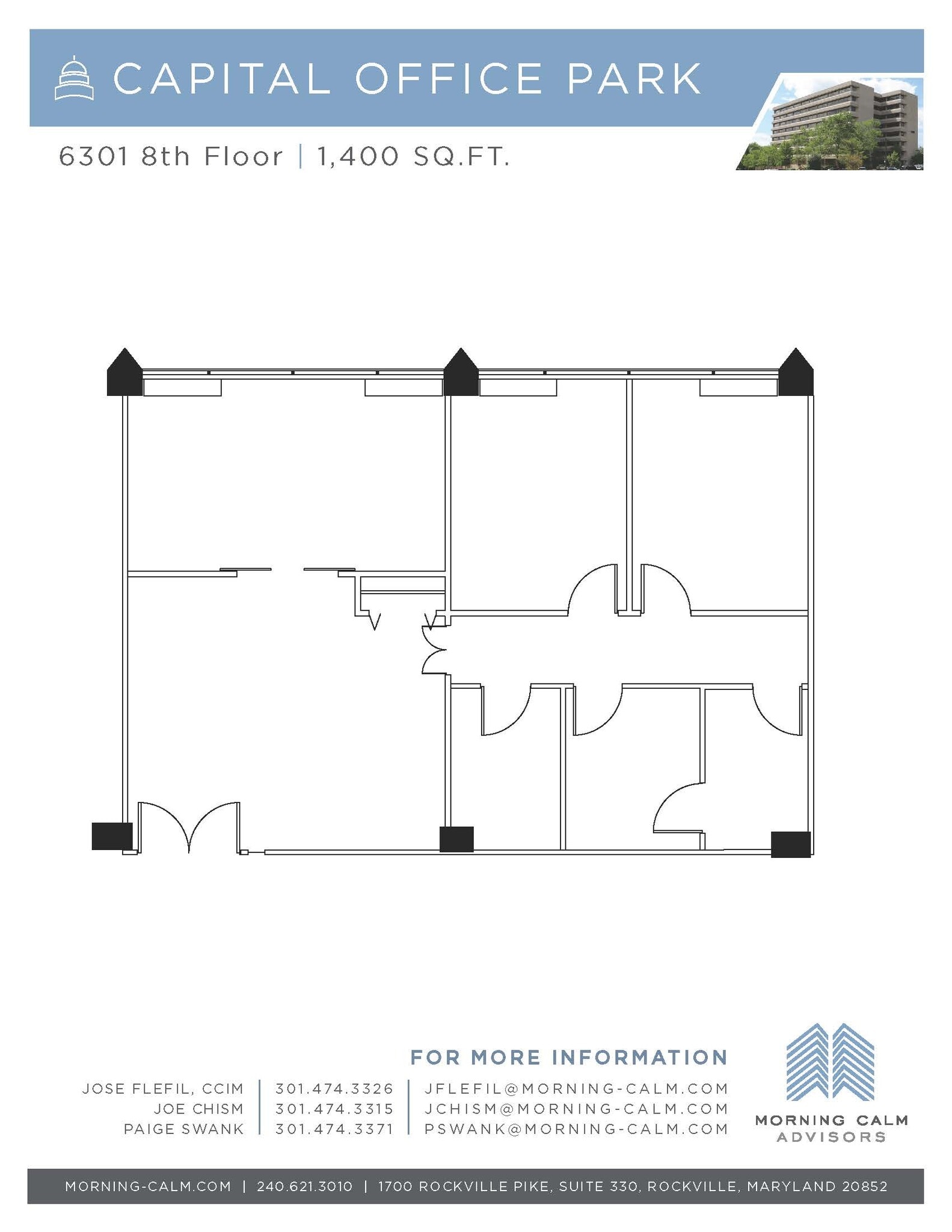 6301 Ivy Ln, Greenbelt, MD à louer Plan d’étage– Image 1 sur 1