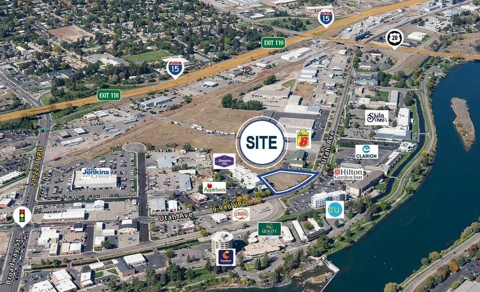 683 Lindsay Blvd, Idaho Falls, ID à vendre - Aérien – Image 2 sur 3