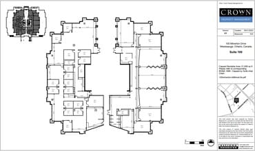100 Milverton Dr, Mississauga, ON à louer Plan d’étage– Image 1 sur 1