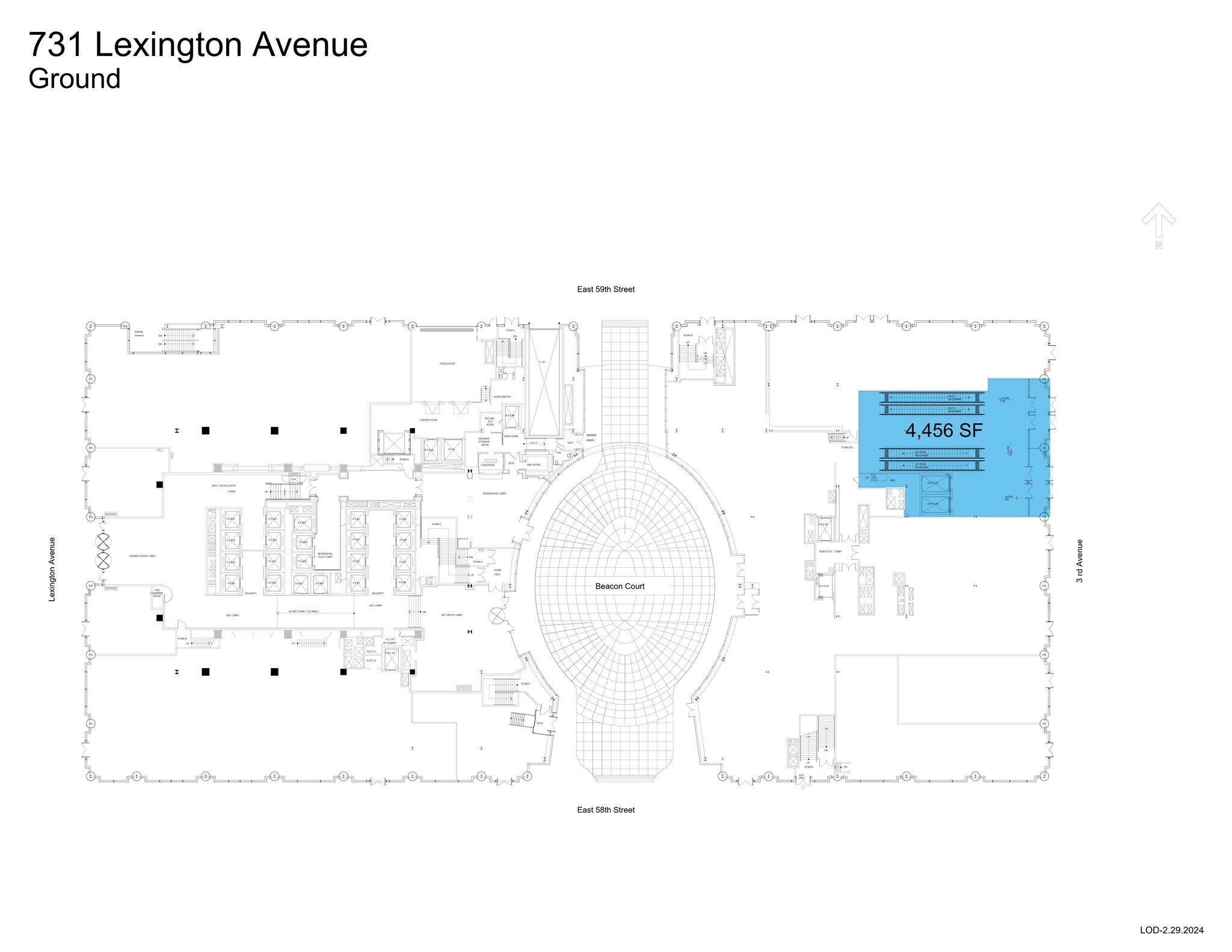 731 Lexington Ave, New York, NY à louer Plan de site– Image 1 sur 2
