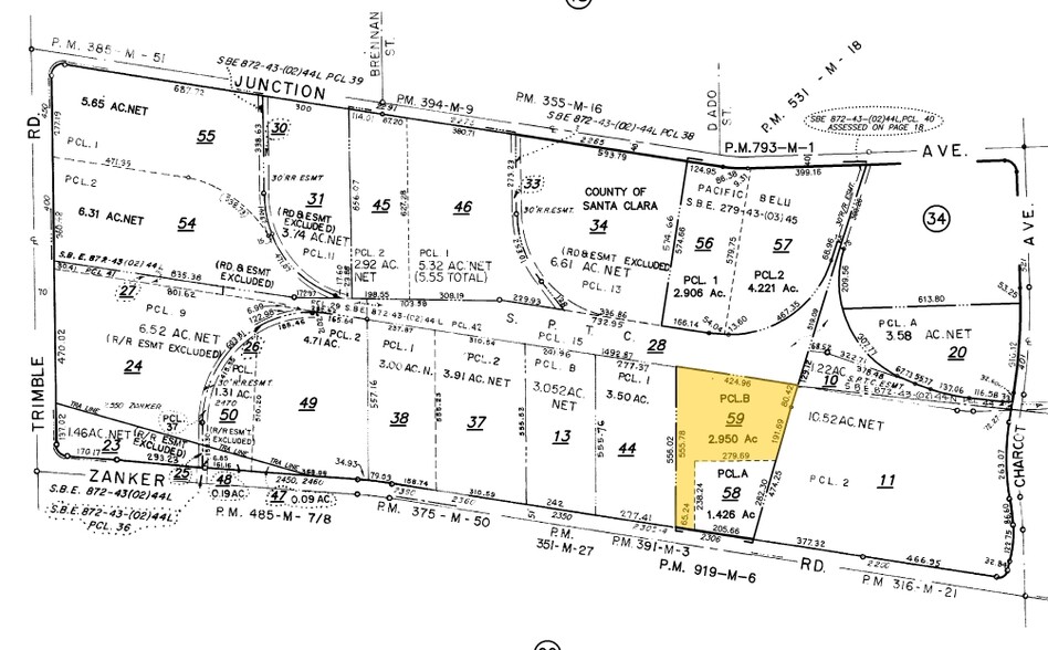 2304-2306 Zanker Rd, San Jose, CA à louer - Plan cadastral – Image 2 sur 5