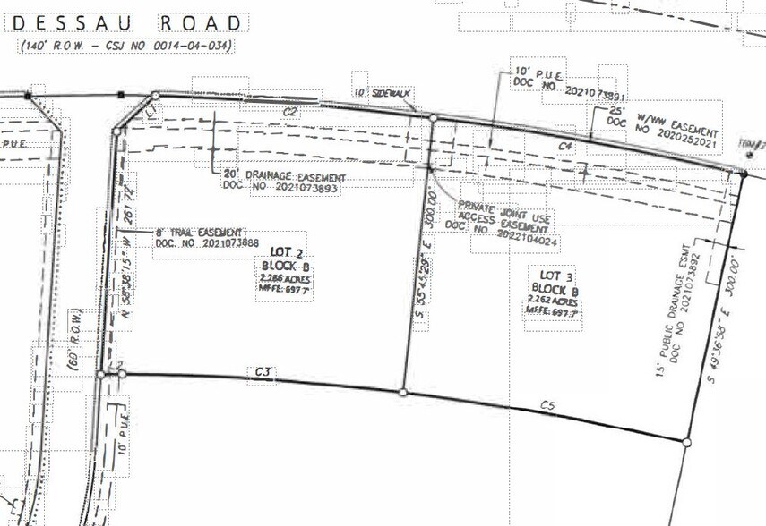 000 TBD Dessau Rd/Olympic Dr Rd, Pflugerville, TX à vendre - Plan cadastral – Image 1 sur 4