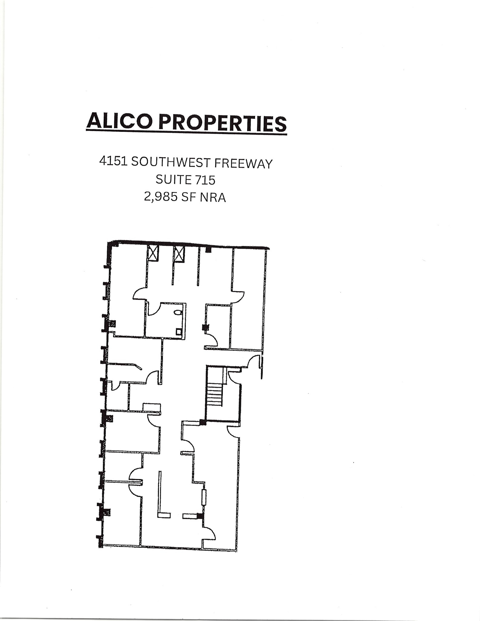 4151 Southwest Fwy, Houston, TX à louer Plan d’étage– Image 1 sur 1