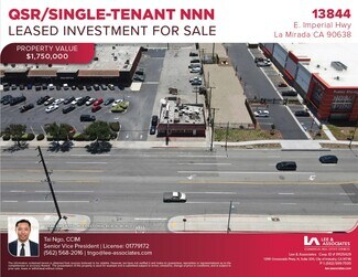 Plus de détails pour 13844 Imperial Hwy, La Mirada, CA - Local commercial à vendre