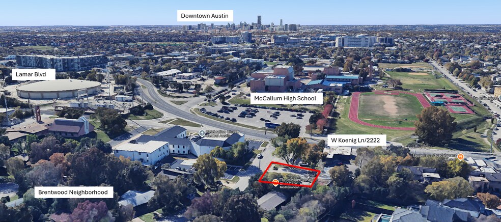 5908 Aurora Dr, Austin, TX à vendre - Aérien – Image 2 sur 6