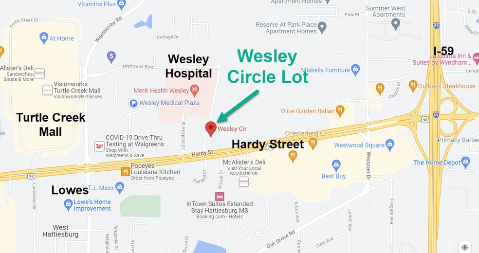 0 Wesley Cir, Hattiesburg, MS à vendre - Aérien – Image 2 sur 4