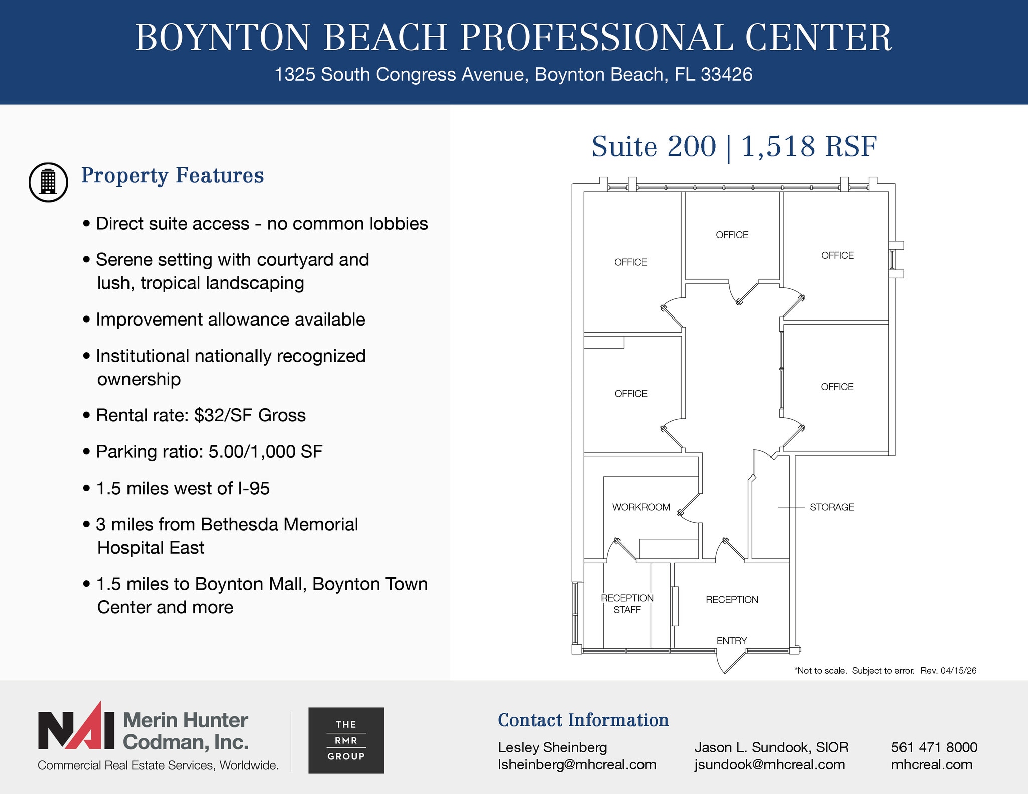 1325 S Congress Ave, Boynton Beach, FL à louer Plan d’étage– Image 1 sur 6