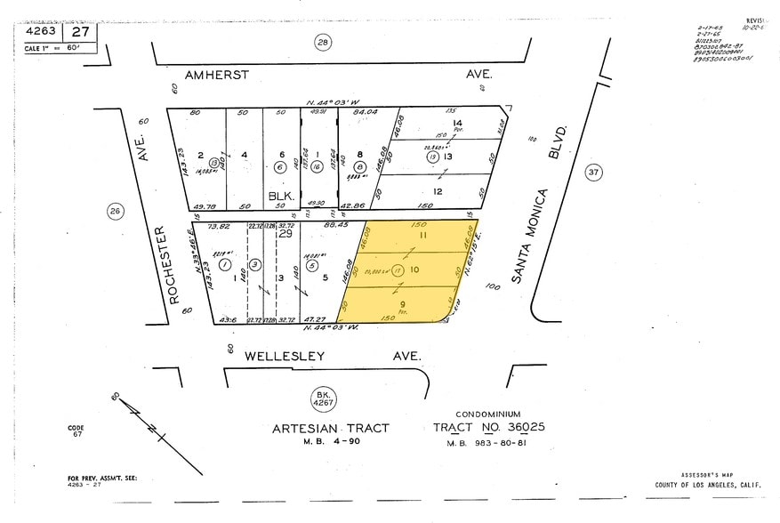 12225-12251 Santa Monica Blvd, Los Angeles, CA à louer - Plan cadastral – Image 2 sur 15