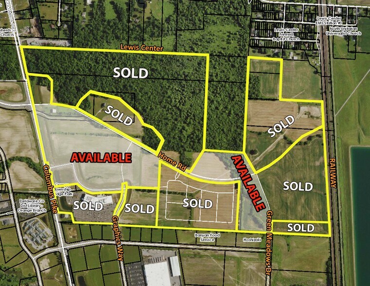 6871 Columbus Pike, Lewis Center, OH à vendre - Aérien – Image 1 sur 4