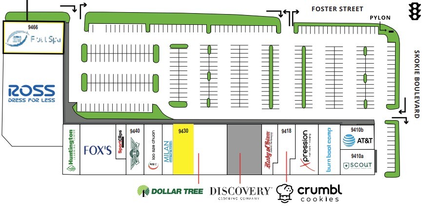 9410-9466 Skokie Blvd, Skokie, IL à louer Plan de site– Image 1 sur 1