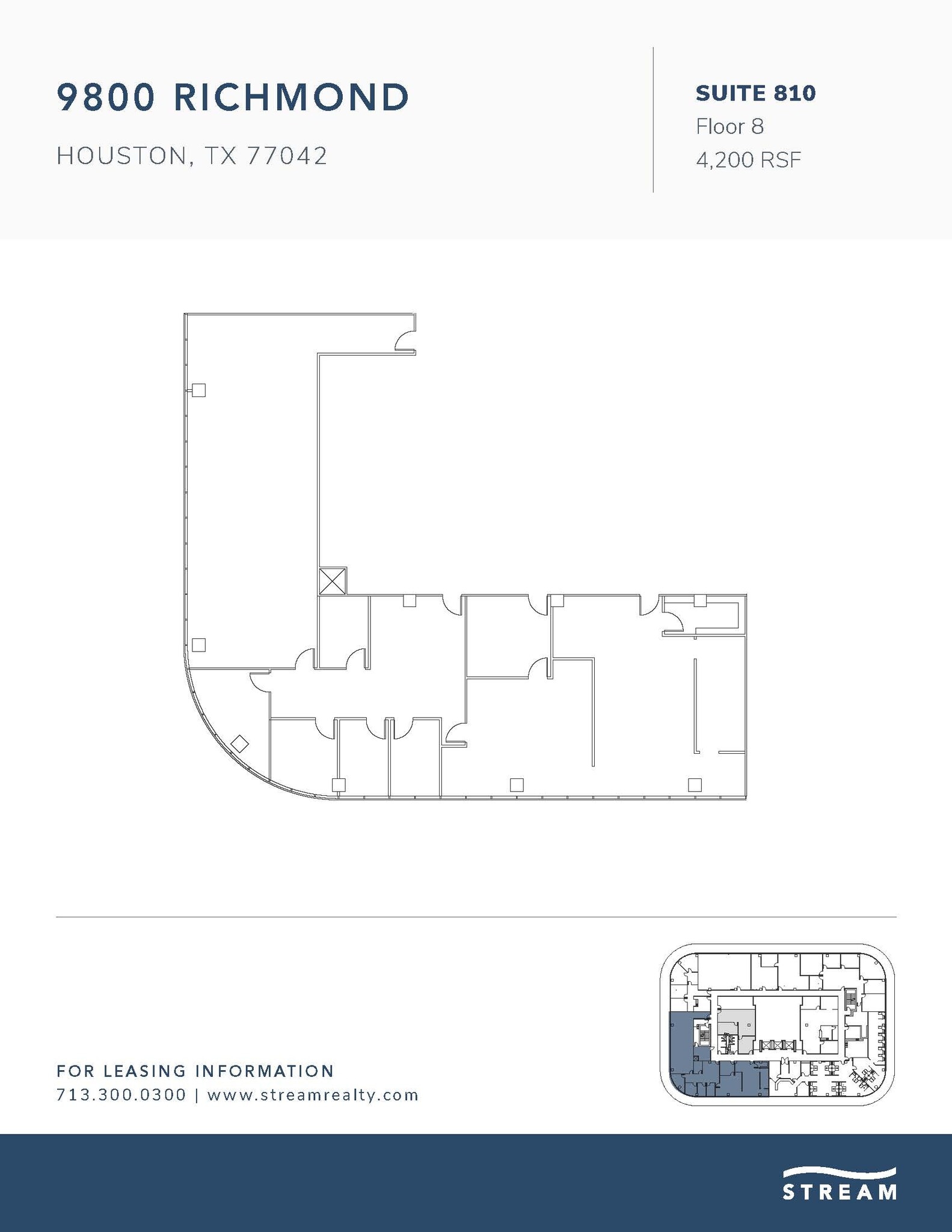 9800 Richmond Ave, Houston, TX à louer Plan d’étage– Image 1 sur 1