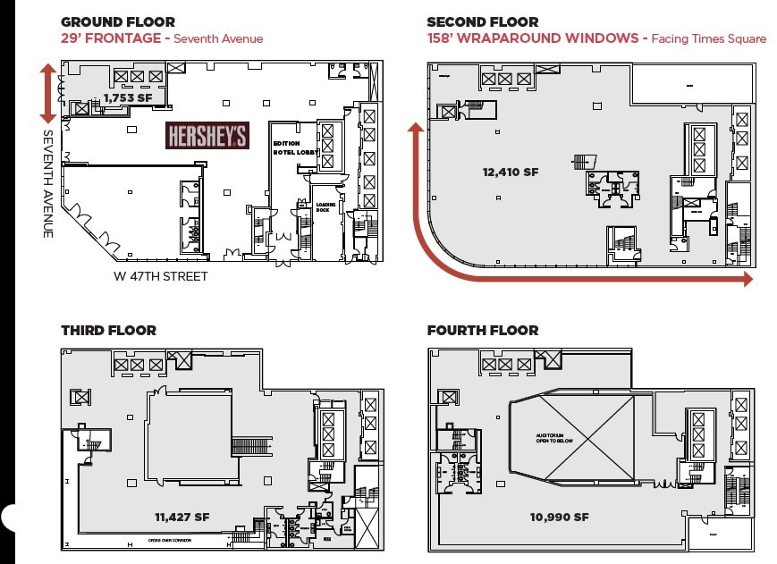 20 Times Sq, New York, NY à louer Plan d’étage– Image 1 sur 1