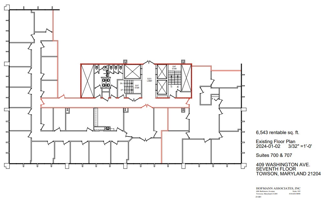 409 Washington Ave, Towson, MD à louer Plan d’étage– Image 1 sur 2