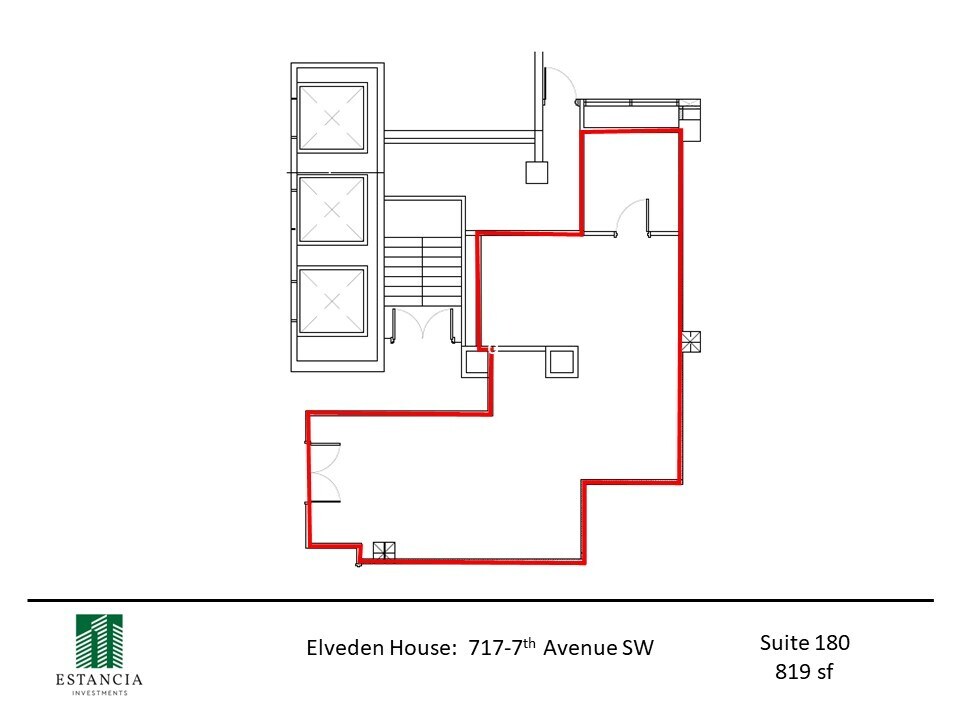 717 7th Ave SW, Calgary, AB à louer Plan d’étage– Image 1 sur 7