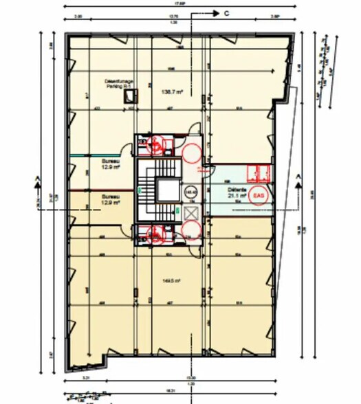 Bureau dans Aix-En-Provence à louer - Plan d’étage – Image 3 sur 6