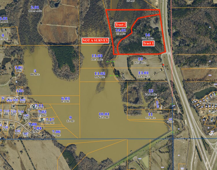 Highway 45 S, Saltillo, MS à vendre - Plan cadastral – Image 3 sur 3