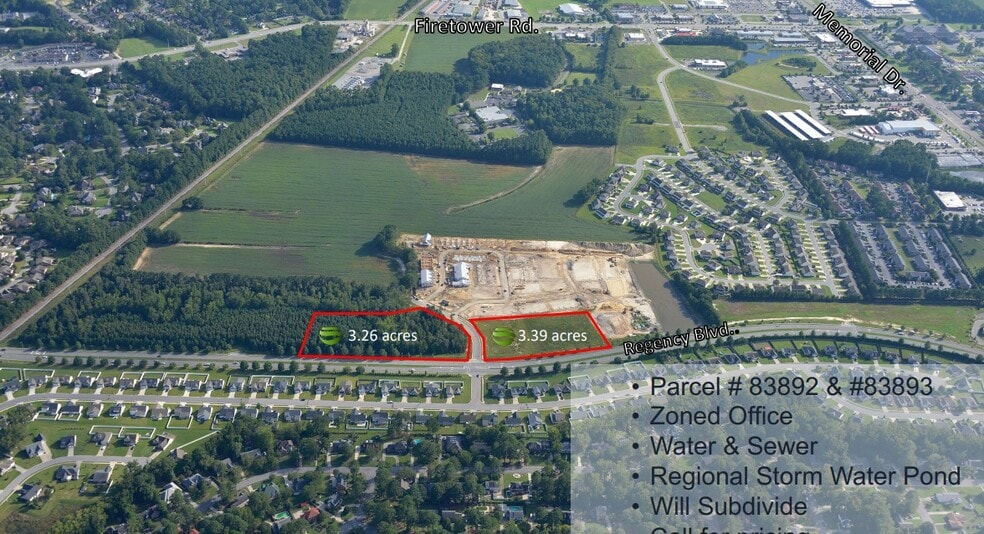 0 Regency Blvd, Greenville, NC à vendre - Aérien – Image 1 sur 2