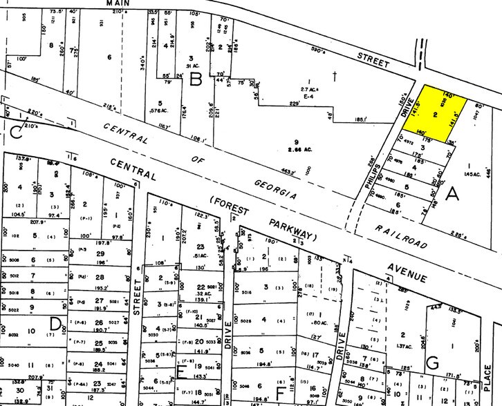 1035 Main St, Forest Park, GA à louer - Plan cadastral – Image 2 sur 4