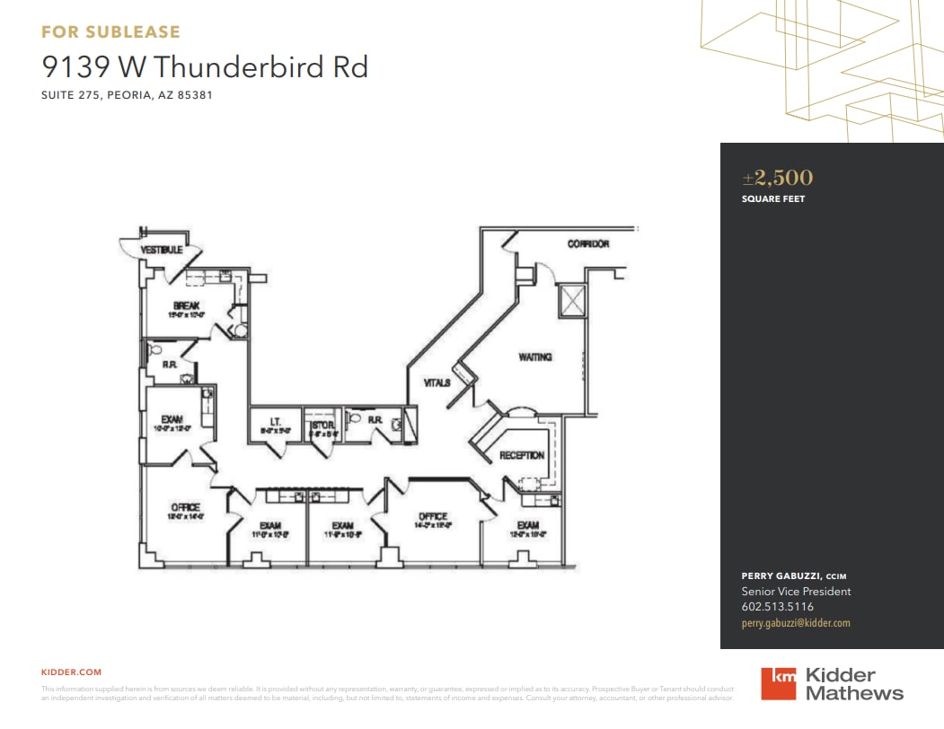 9139 W Thunderbird Rd, Peoria, AZ à louer Plan d’étage– Image 1 sur 1